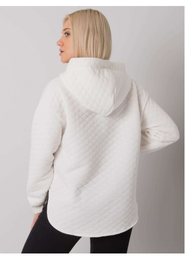 Smotanovo biela mikina s kapucňou