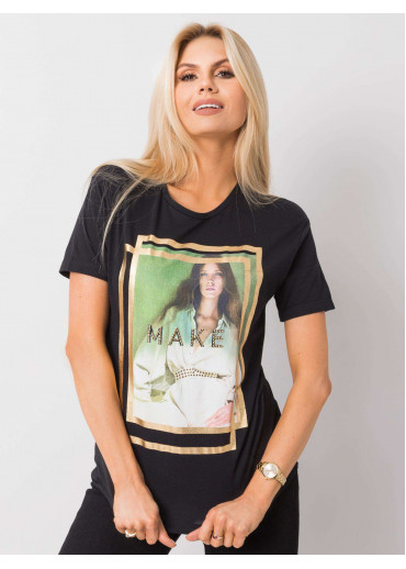 Čierne tričko s potlačou