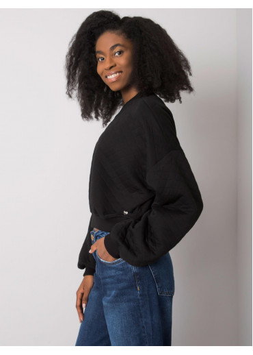 Čierna crop top mikina