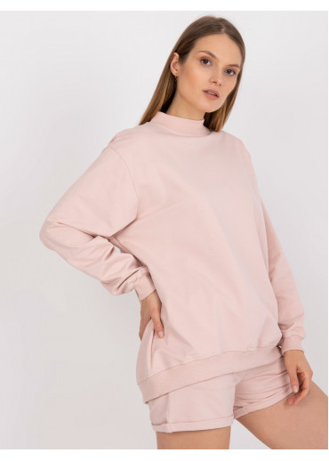 Púdrovo ružová mikina