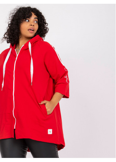 Červená mikina na zips