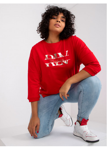 Červené tričko s 3/4 rukávom