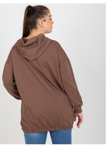 Hnedá mikina s kapucňou