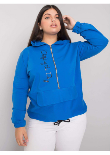 Modrá mikina s kapucňou