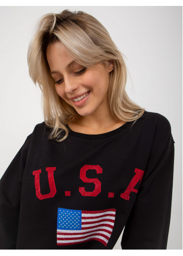 Čierna mikina USA