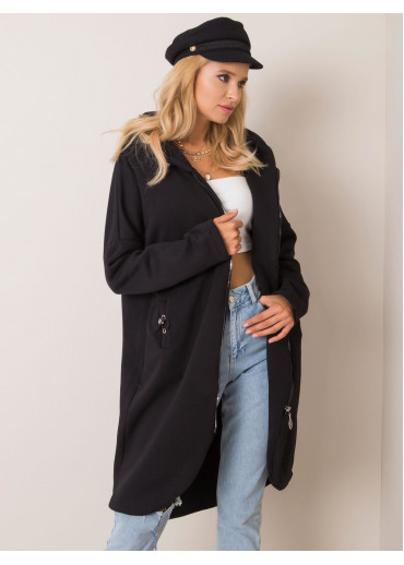 Čierna predĺžená mikina