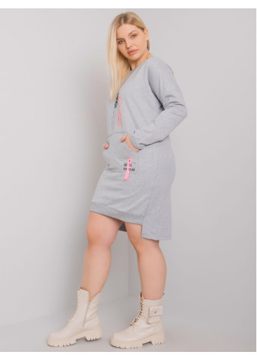 Sivá tunika s potlačou