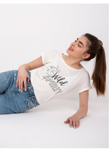 Smotanovo biele tričko s potlačou