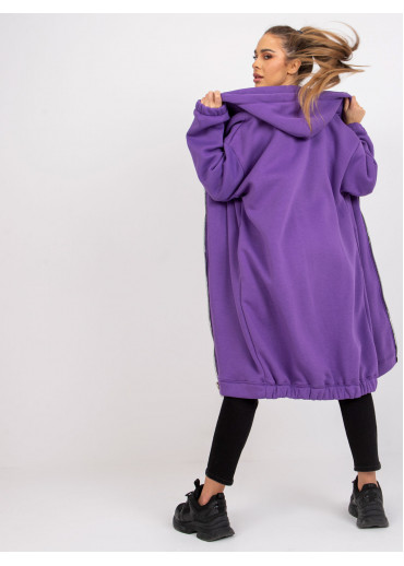 Fialová dlhá mikina