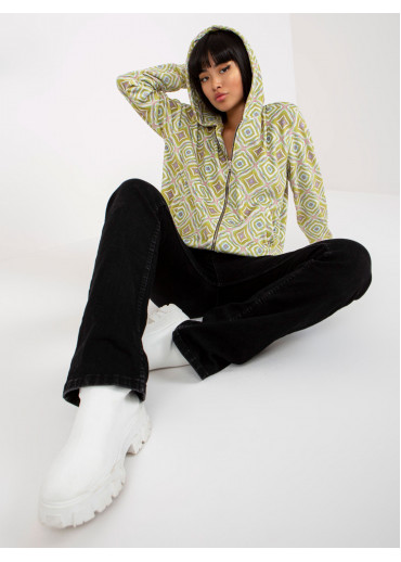 Zelená vzorovaná mikina