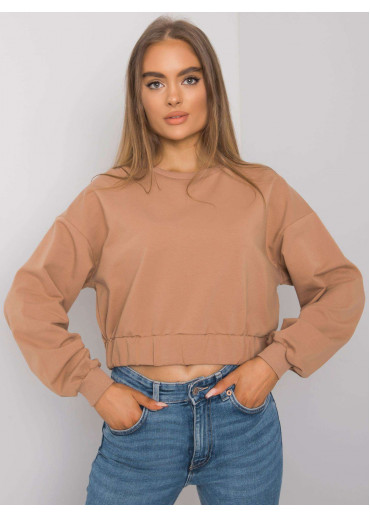 Hnedá crop top mikina