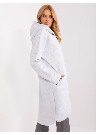 Púdrovo ružová predĺžená mikina