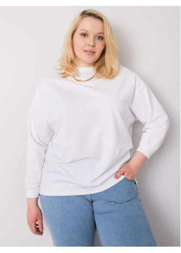 Biela bavlnená mikina