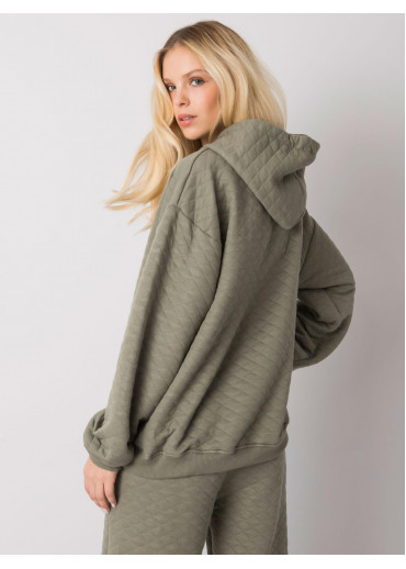 Khaki zelená mikina s kapucňou