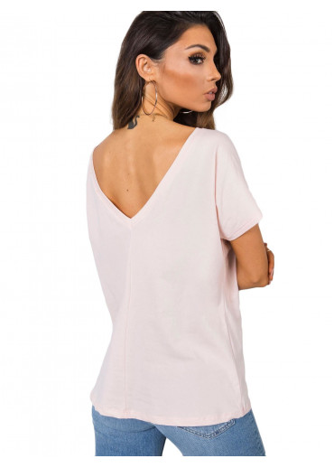 Púdrovo ružové basic tričko