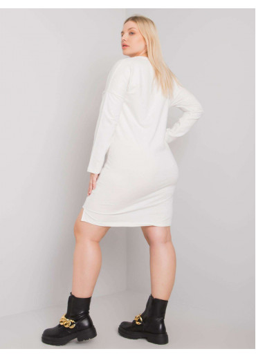 Smotanovo biela tunika s potlačou