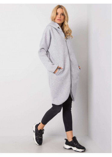 Sivá predĺžená mikina