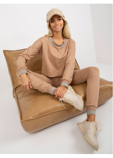 Béžovo hnedá tepláková súprava