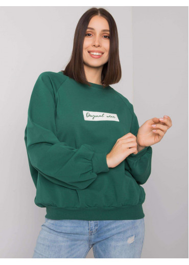 Tmavozelená basic mikina