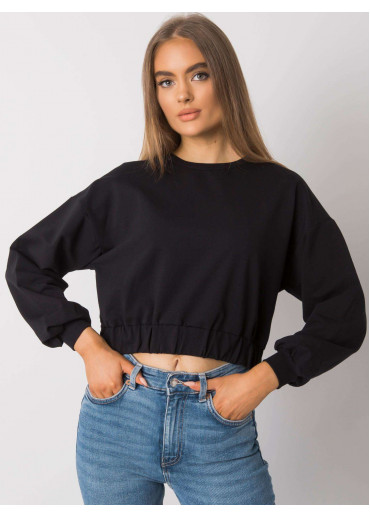 Čierna crop top mikina