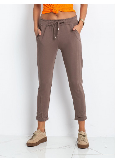 Béžovo hnedé tepláky