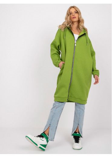 Khaki zelená dlhá mikina