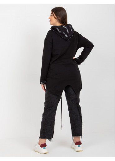 Čierna mikina na zips