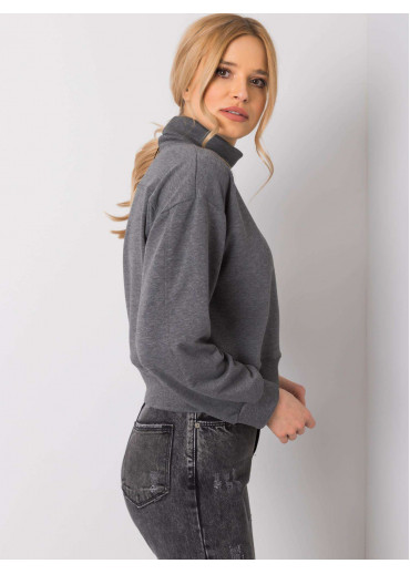 Tmavosivá mikina s rolákom