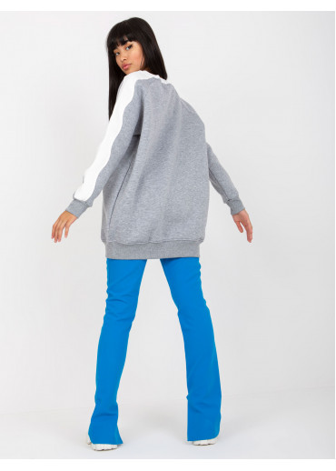 Sivá mikinová tunika