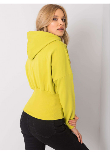 Limetkovo zelená mikina s kapucňou