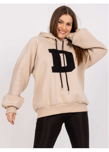 Béžovo hnedá mikina s kapucňou