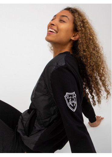 Čierna mikina na zips