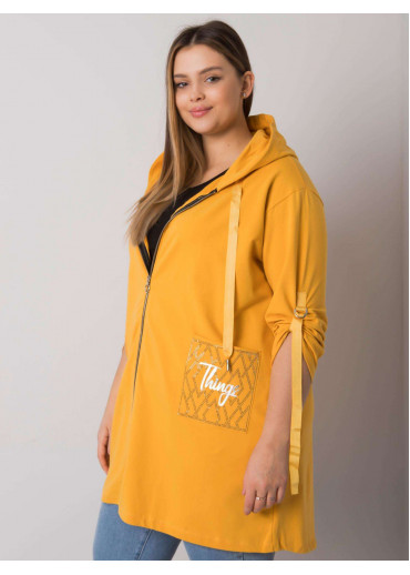 Žltá mikina s kapucňou