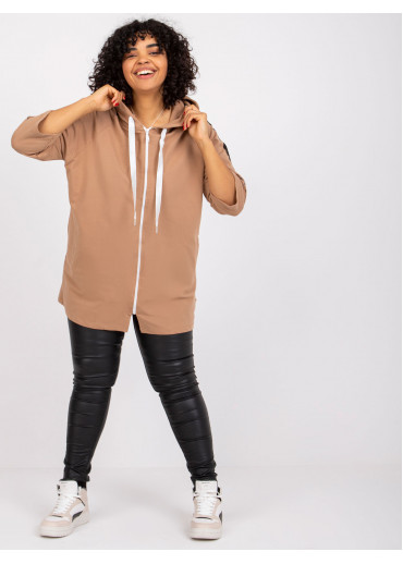 Hnedá mikina na zips