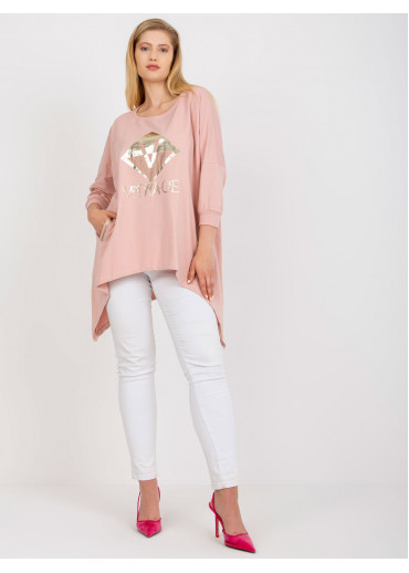 Púdrovo ružová tunika