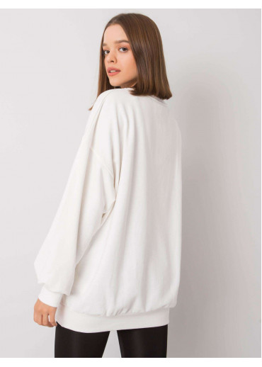 Smotanovo biela mikina s potlačou