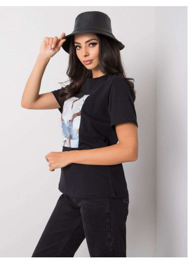 Čierne bavlnené tričko