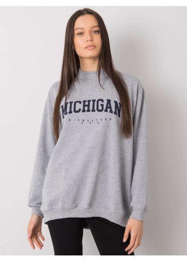 Sivá mikina so stojačikovým golierom