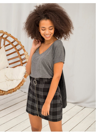 Tmavosivé dámske tričko