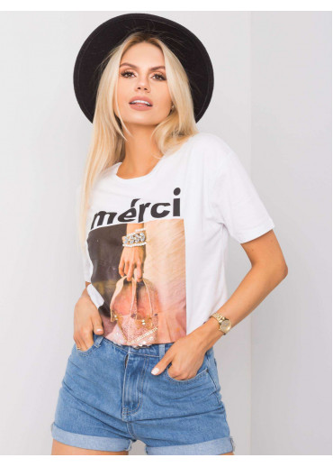 Biele bavlnené tričko