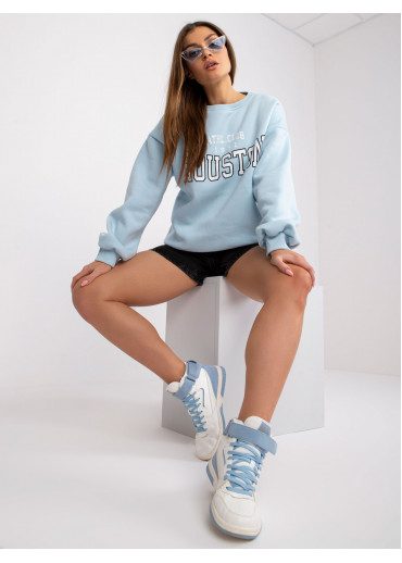 Svetlomodrá basic mikina