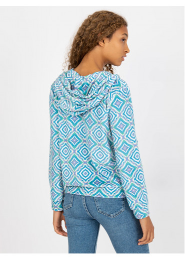 Svetlomodrá vzorovaná mikina