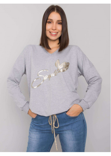 Sivá mikina s potlačou