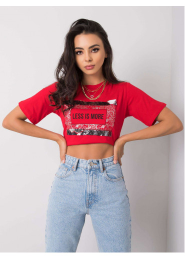 Červené bavlnené tričko