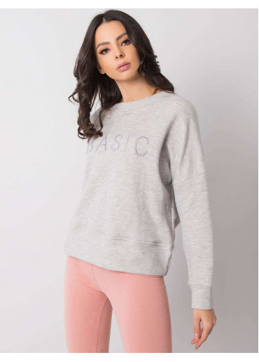 Svetlosivá bavlnená mikina