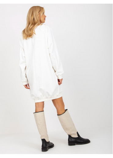 Smotanovo biela mikinová tunika Milano