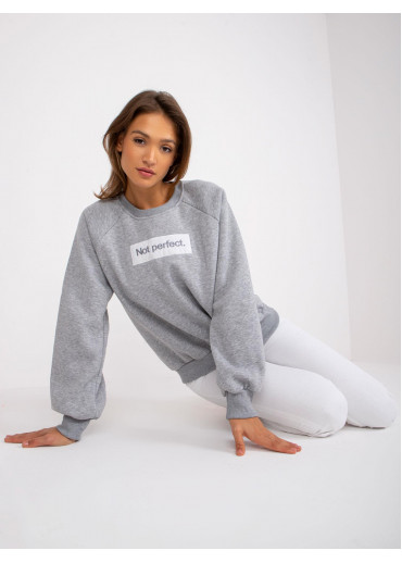 Sivá mikina Not perfect