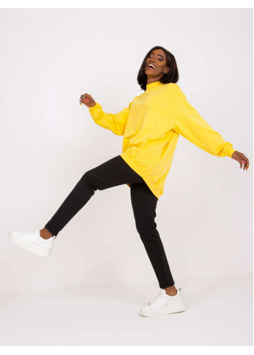 Žltá mikina so stojačikom