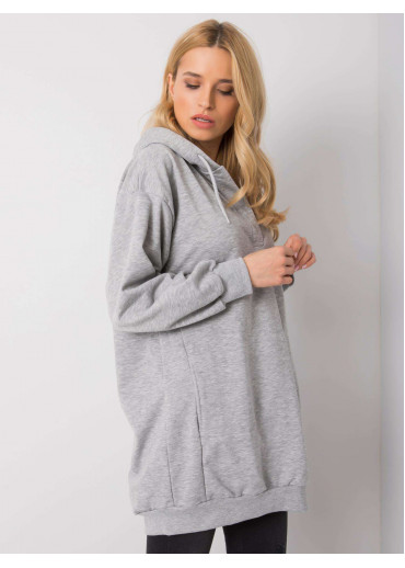 Sivá predĺžená mikina