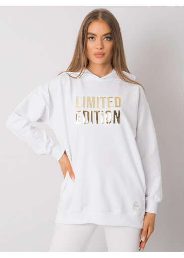 Biela mikina s kapucňou